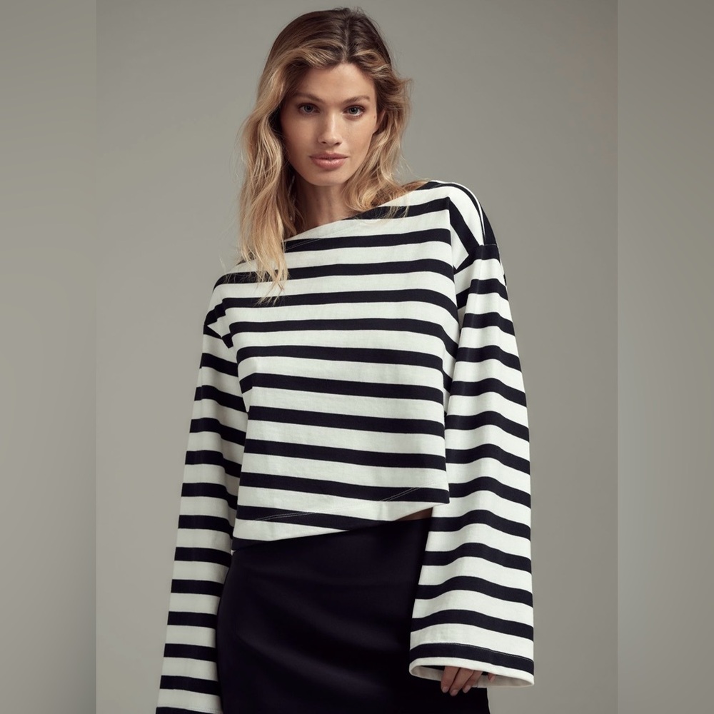 Maeve Boatneck Bell Sleeve Knit Top from ànthropologie